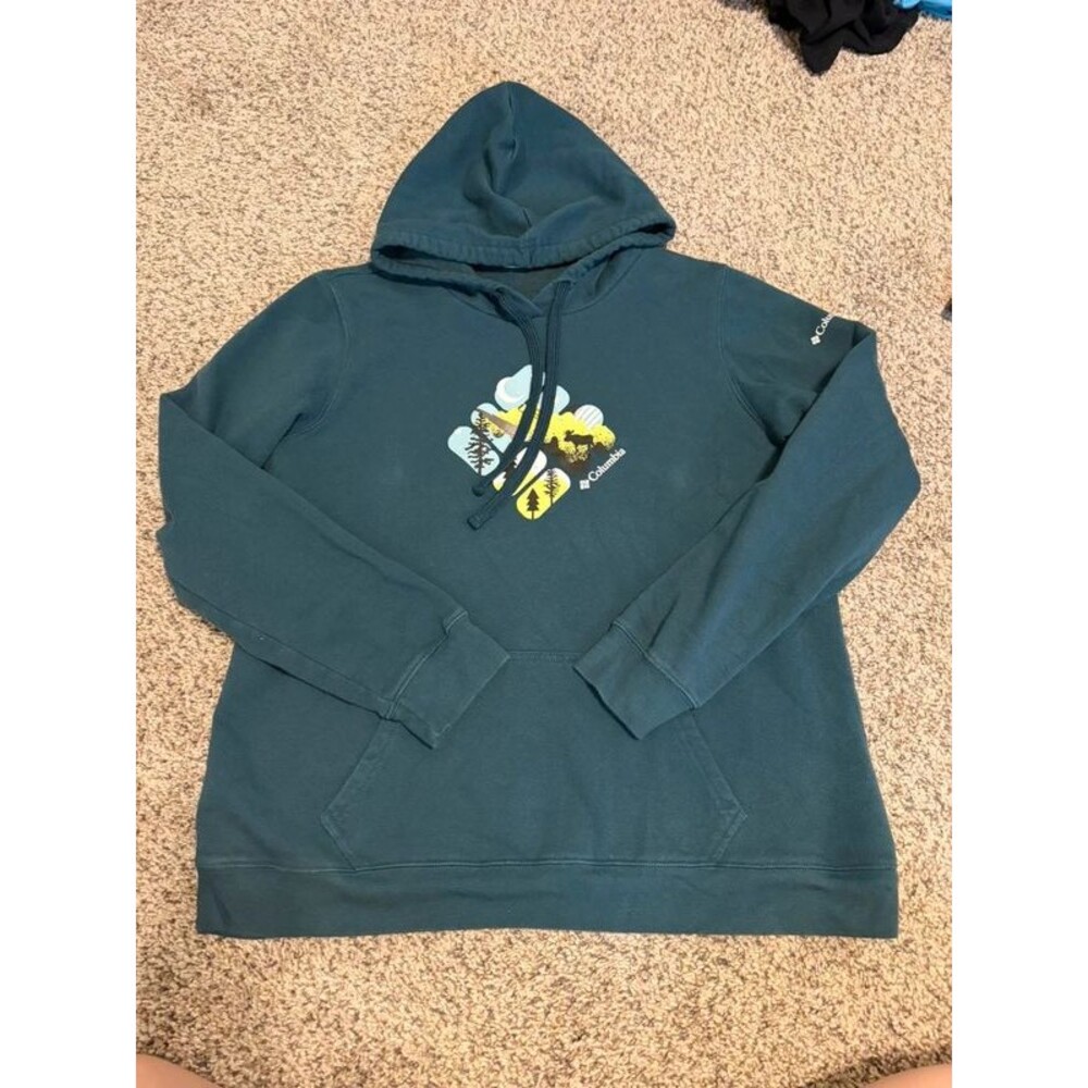 Columbia Spruce Green Graphic Fleece Hoodie